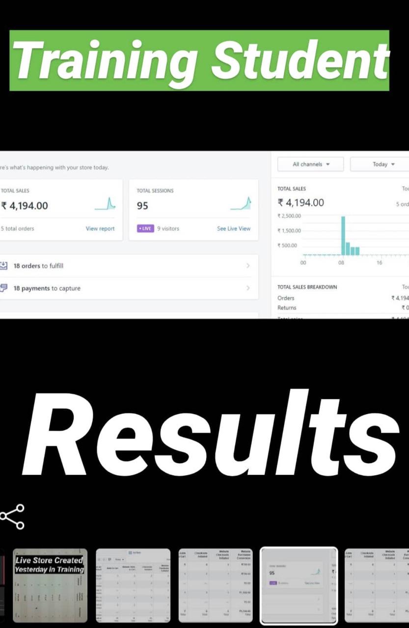 Training student's first live store dashboard